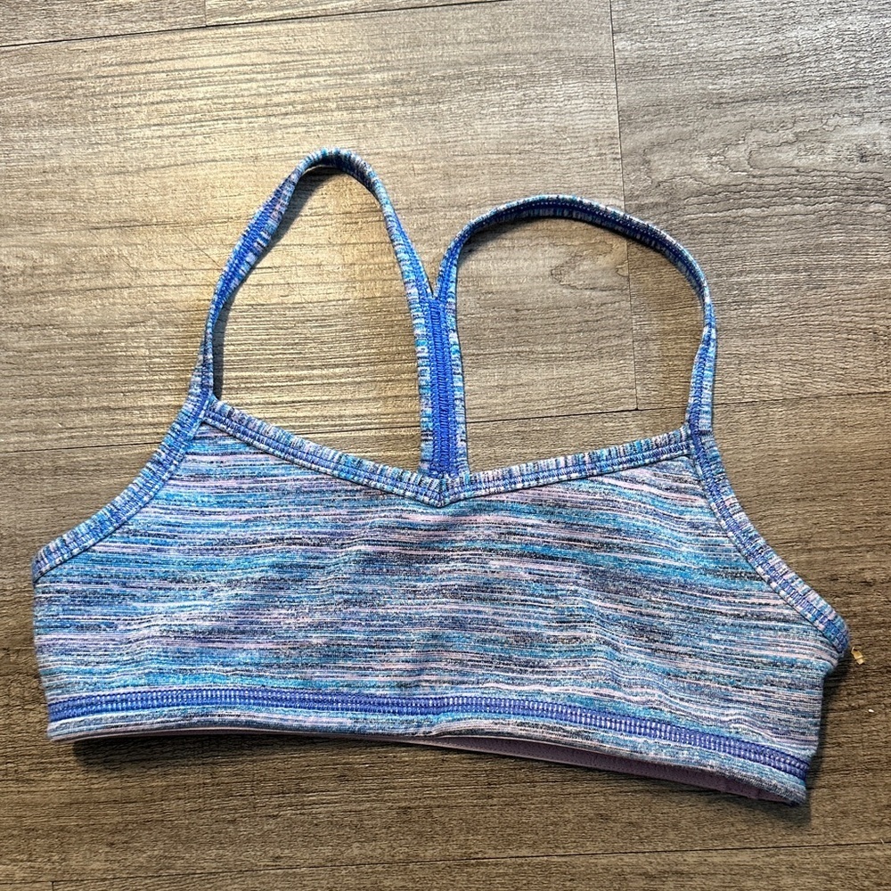 Ivivva Blue and Purple Striped Sports Bra size 8